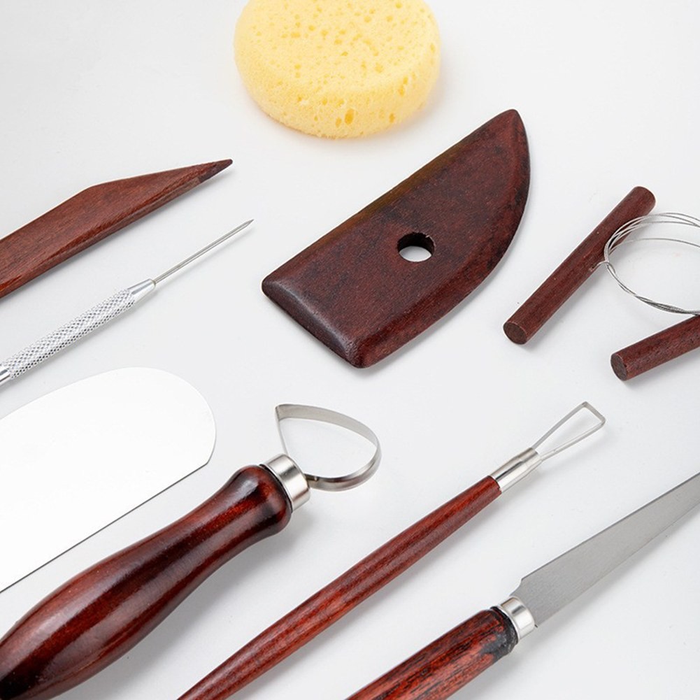 Ensemble d'outils de sculpture en argile polyvalent ensemble d'outils de poterie - Zdjęcie 6 z 9