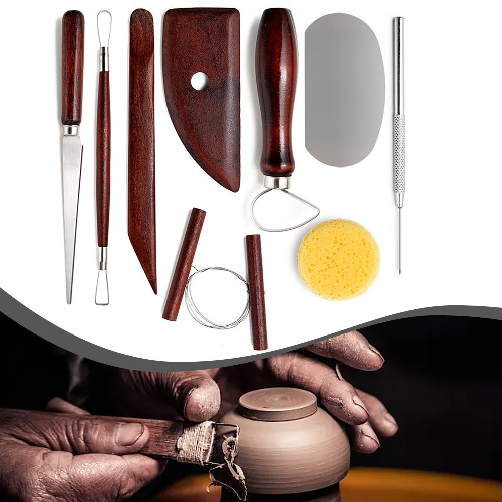 Ensemble d'outils de sculpture en argile polyvalent ensemble d'outils de poterie - Zdjęcie 1 z 9