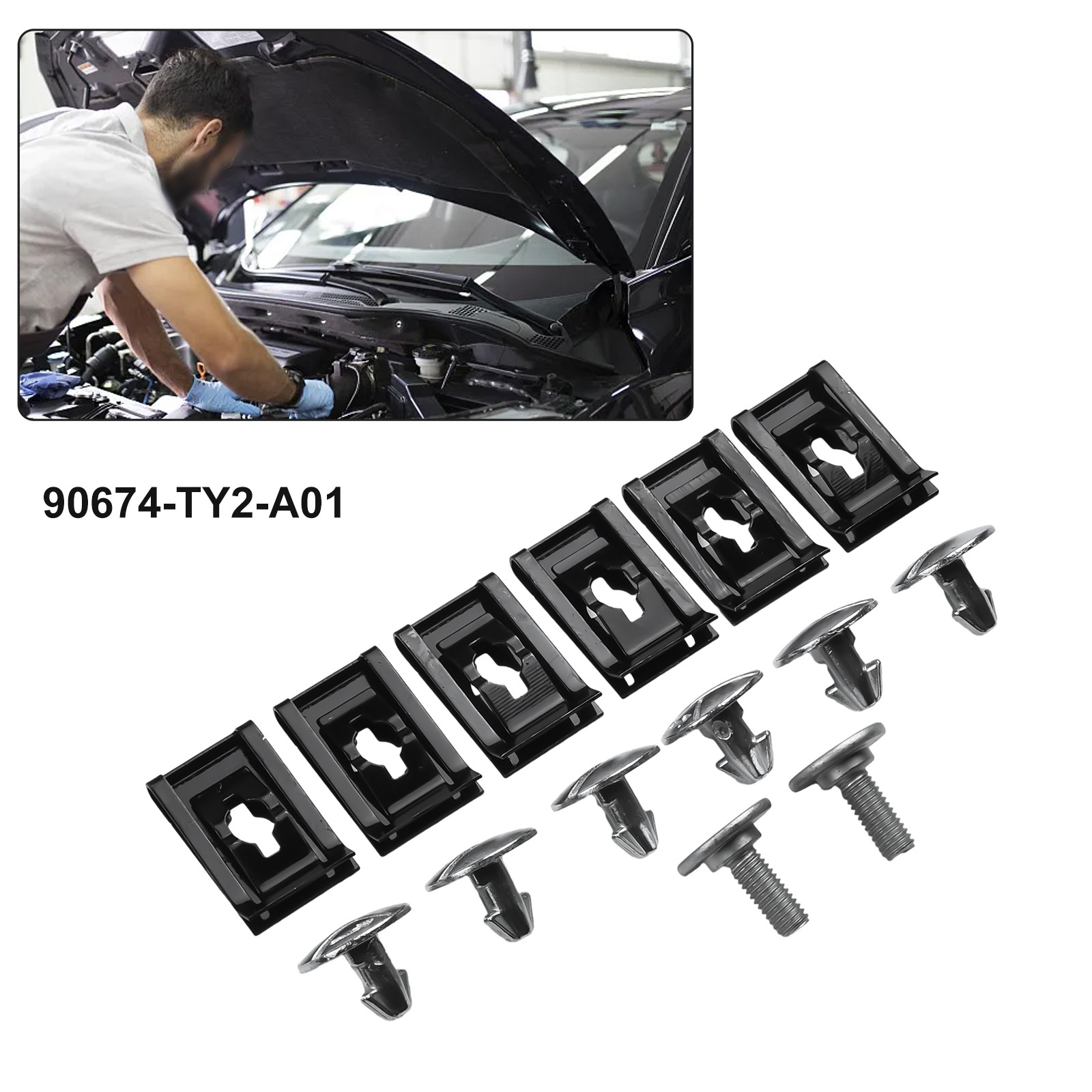 For For CRV For Civic Screws Bolts Clip 14pc/set 14x 90673-TY2-A01 - Picture 11 of 12