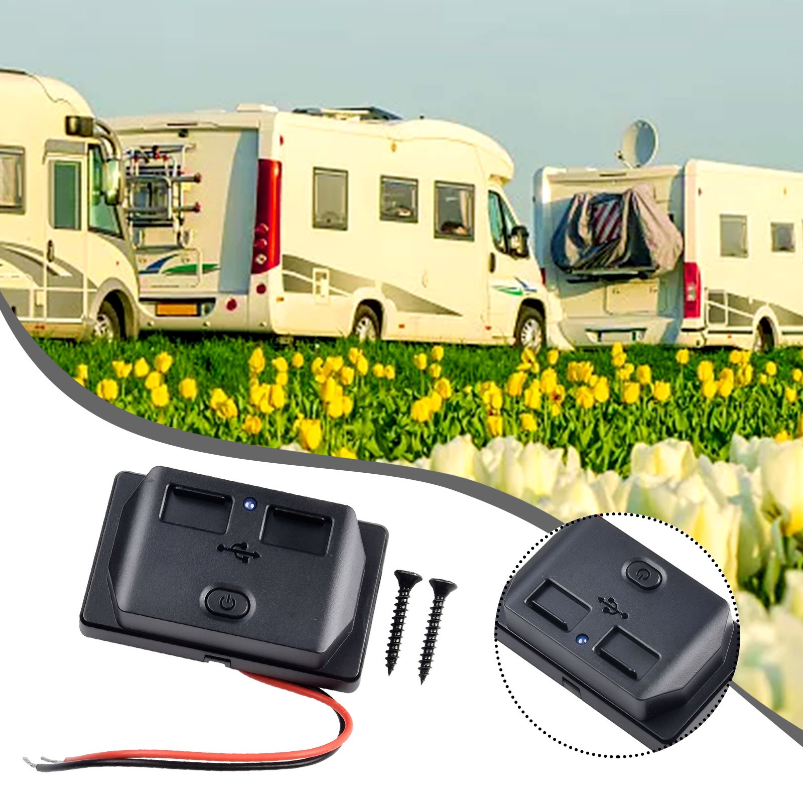 Chargeur Rapide Portable Double USB pour Moto Bateau 3 1A Adaptateur Sortie - Photo 13 sur 31