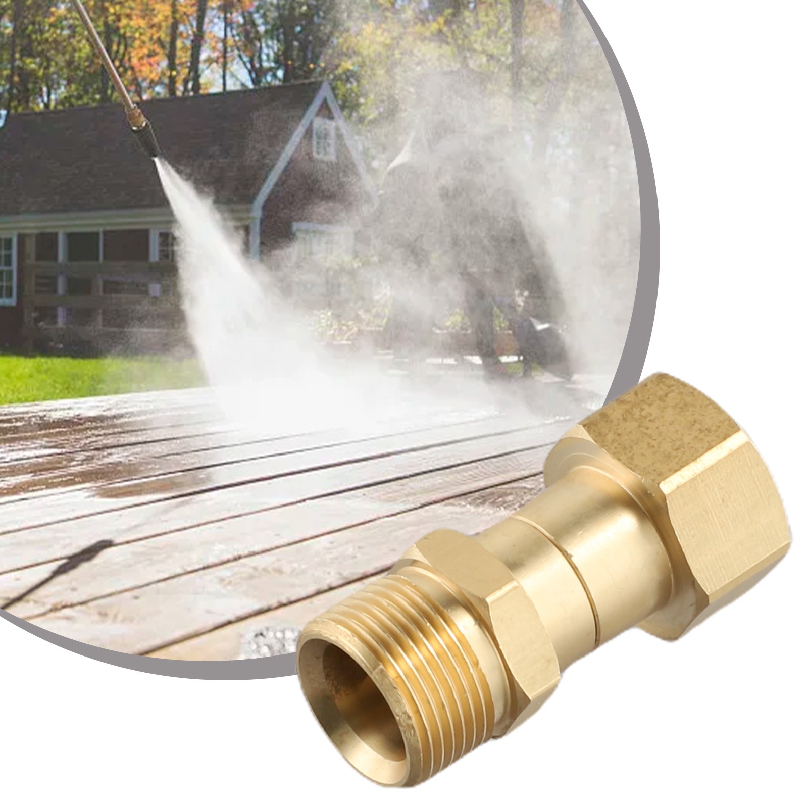 Hochdruckreiniger Drehgelenk M22 Gewinde – 3000 PSI, Knickfrei, Aus Messing, Für Pistole-Schlauch-Verbindung, 14 Mm Innendurchmesser
