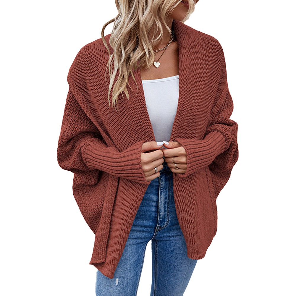 Oversized Batwing Sleeve Cardigan Sweater Coat for Women with