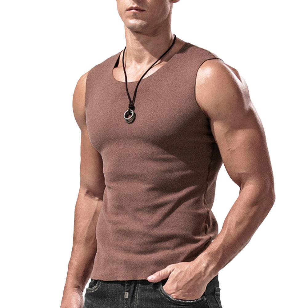 Comfortable Men's Winter Warm Sleeveless Undershirt Top Round Neck Vest - Afbeelding 17 van 24