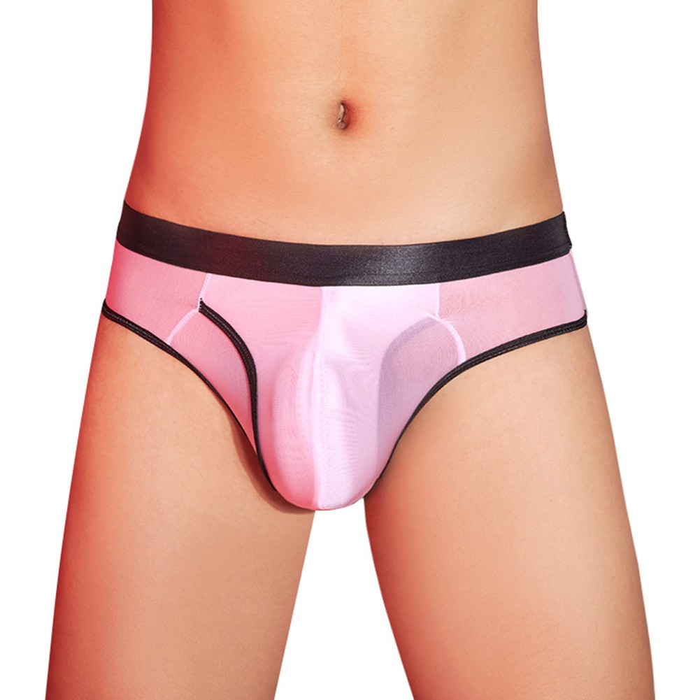 Men's Low Waist Oil Glossy Shorts Panties Bulge Pouch Classic Underwear Soft - Picture 20 of 23