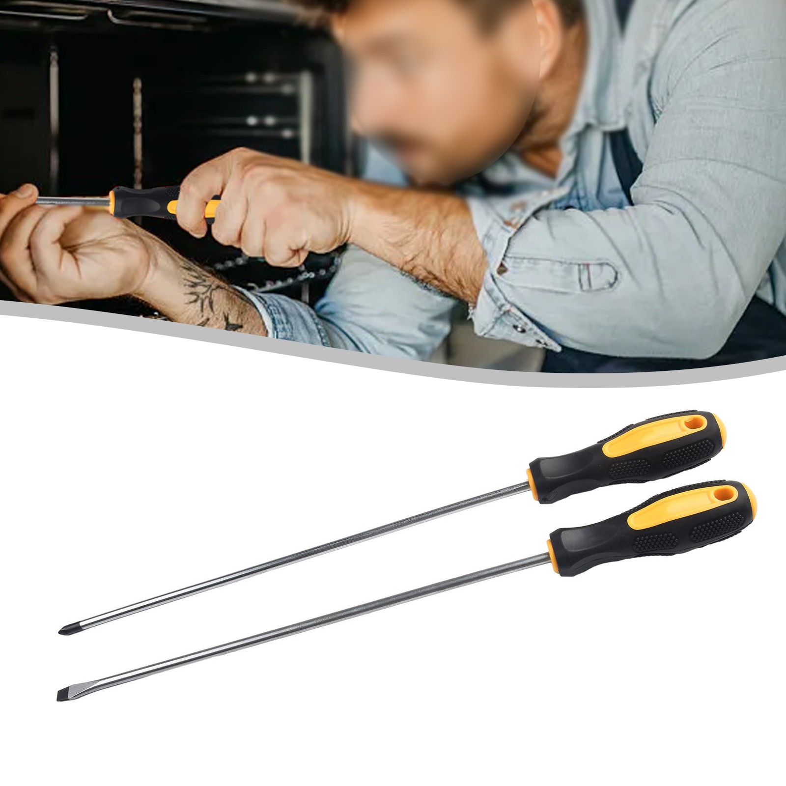 Cacciavite a slot lungo 12 pollici con punta magnetica per varie applicazioni - Foto 31 di 38