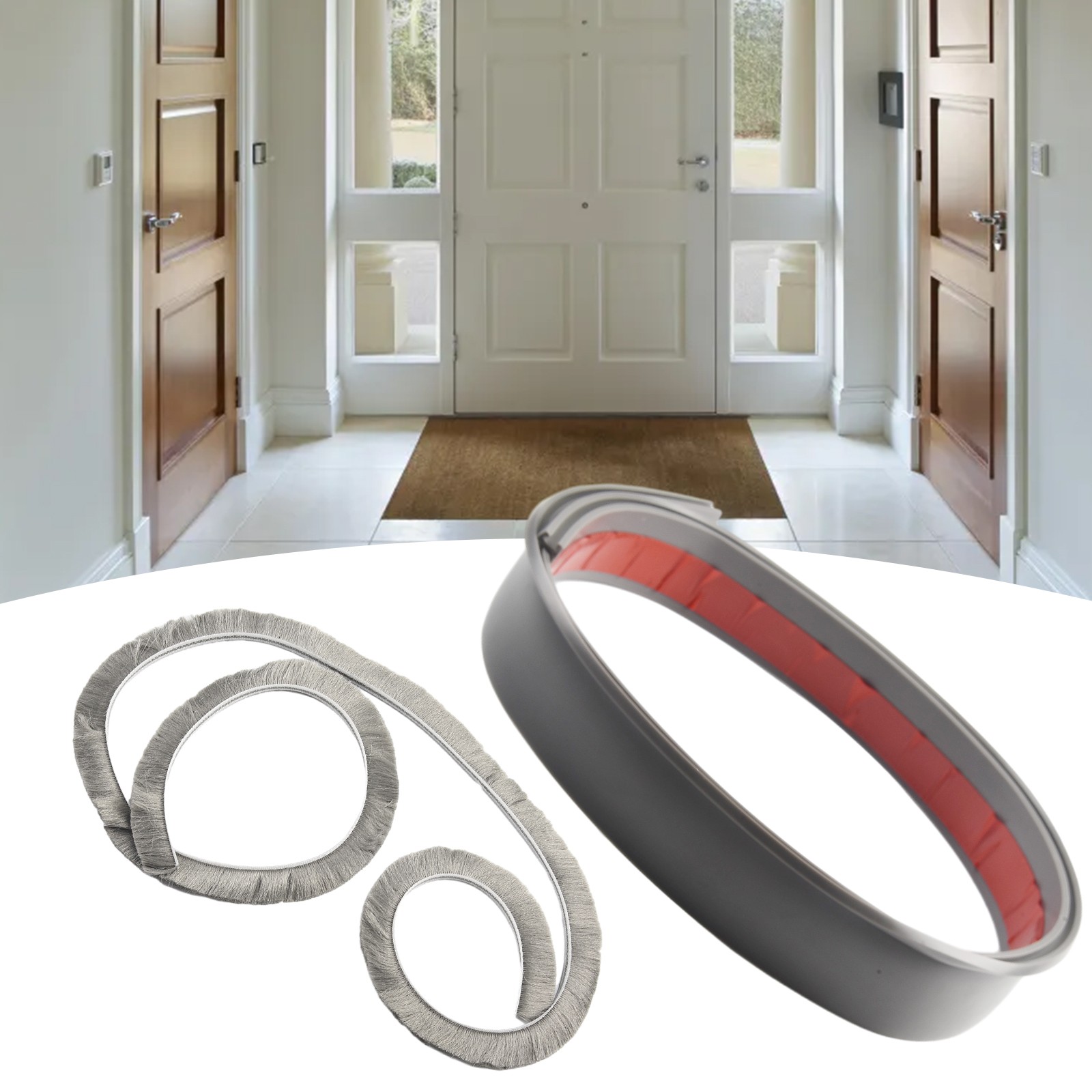 100CM Door Bottom Brush Seal Strip Insectproof Soundproof Door Bottom Seal Strip