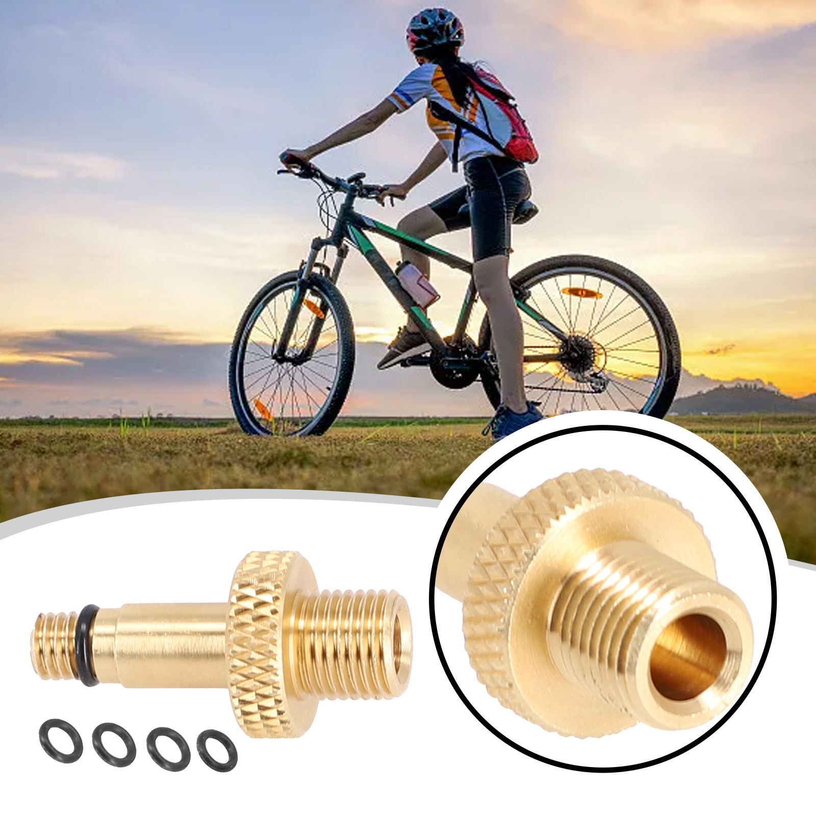 Adaptateur De Valve Pour Amortisseur Arrière Rockshox – Compatible Monarch, XMM – Joints Toriques Inclus – Outil D’entretien Vélo, Gonflage Amortisseur