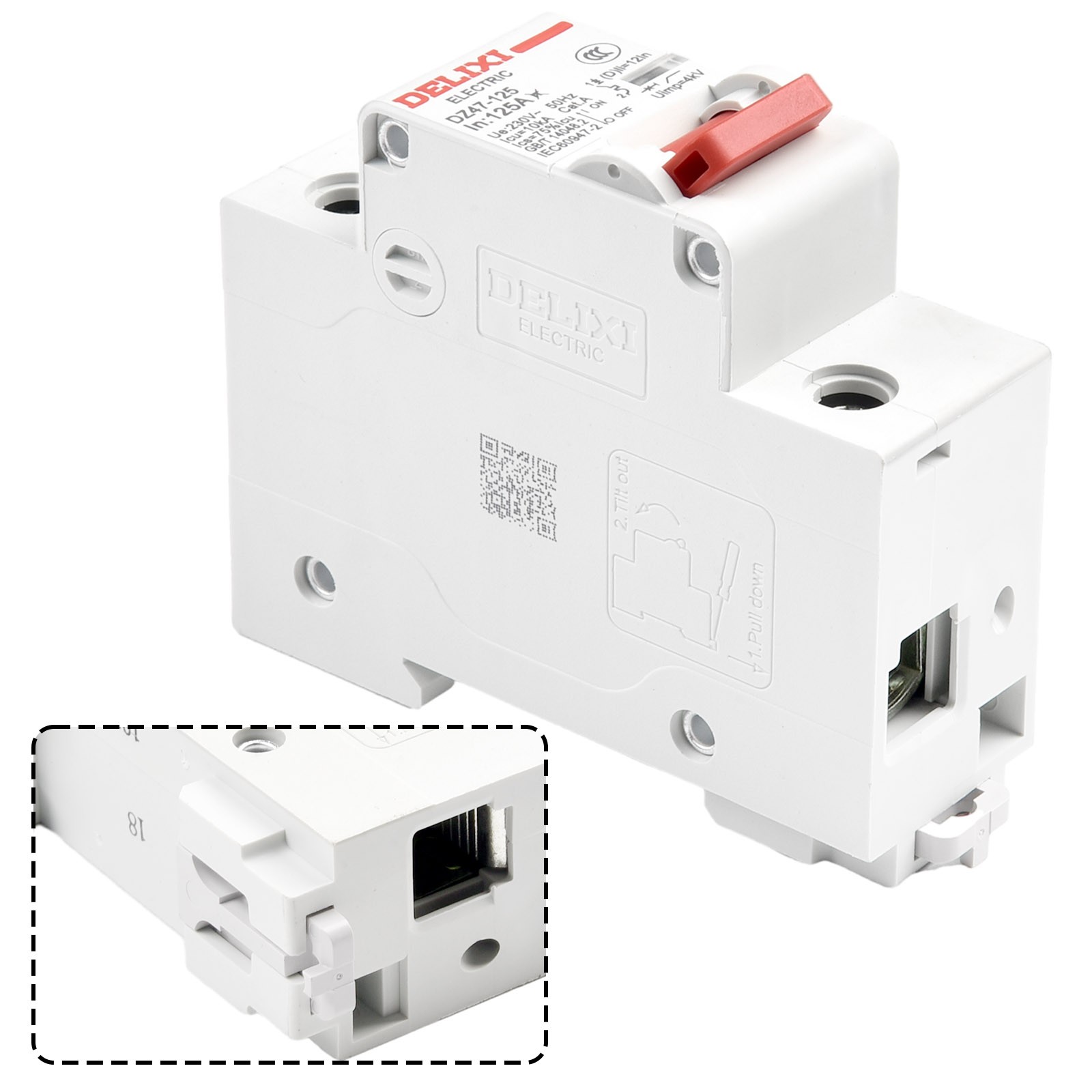 1P DC MCB 600V 125A,100A,80A Circuit Breaker FOR PV System Battery Main Switch