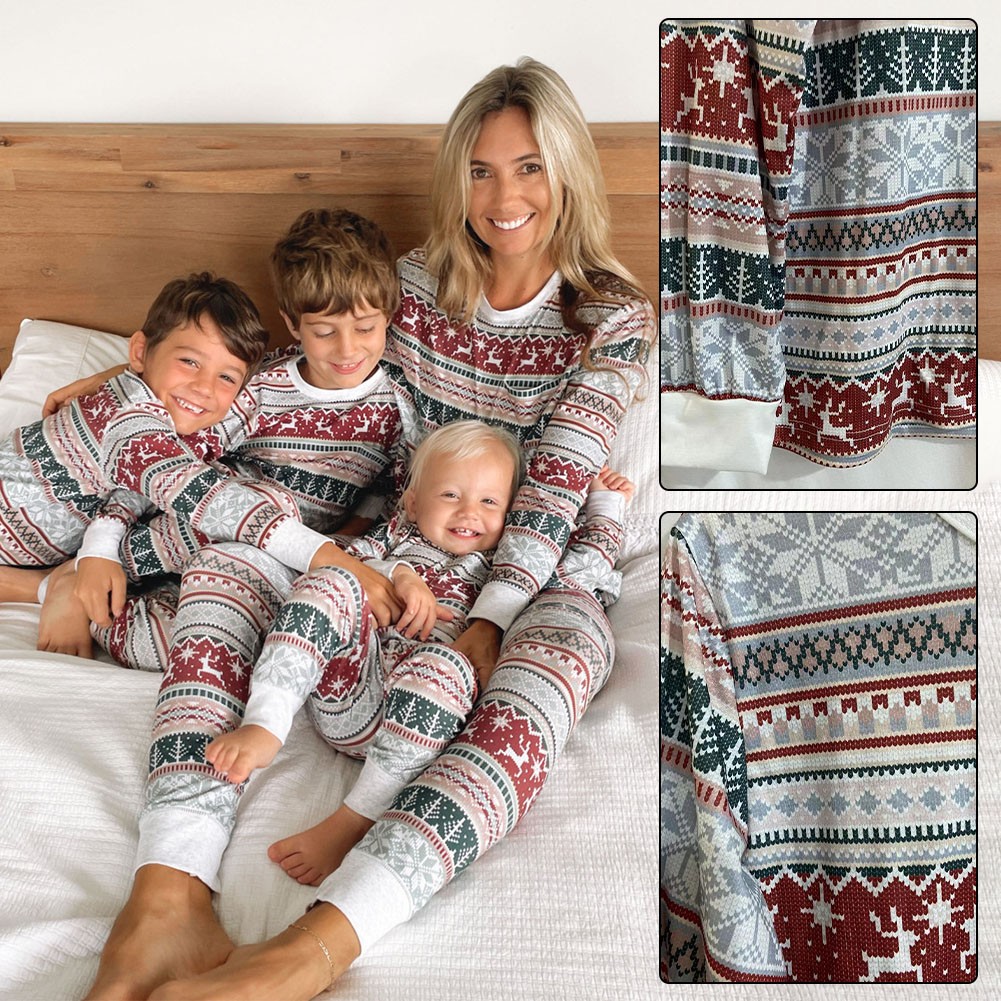Ensemble pyjama famille de Noël pour adultes et enfants père mère