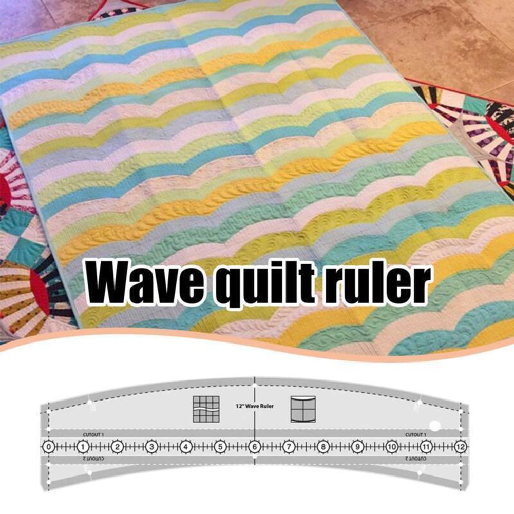 Colorful Wavy Ruler Curve Tool Wave Quilt Ruler Easy To Use Multi-function For Sewing ...