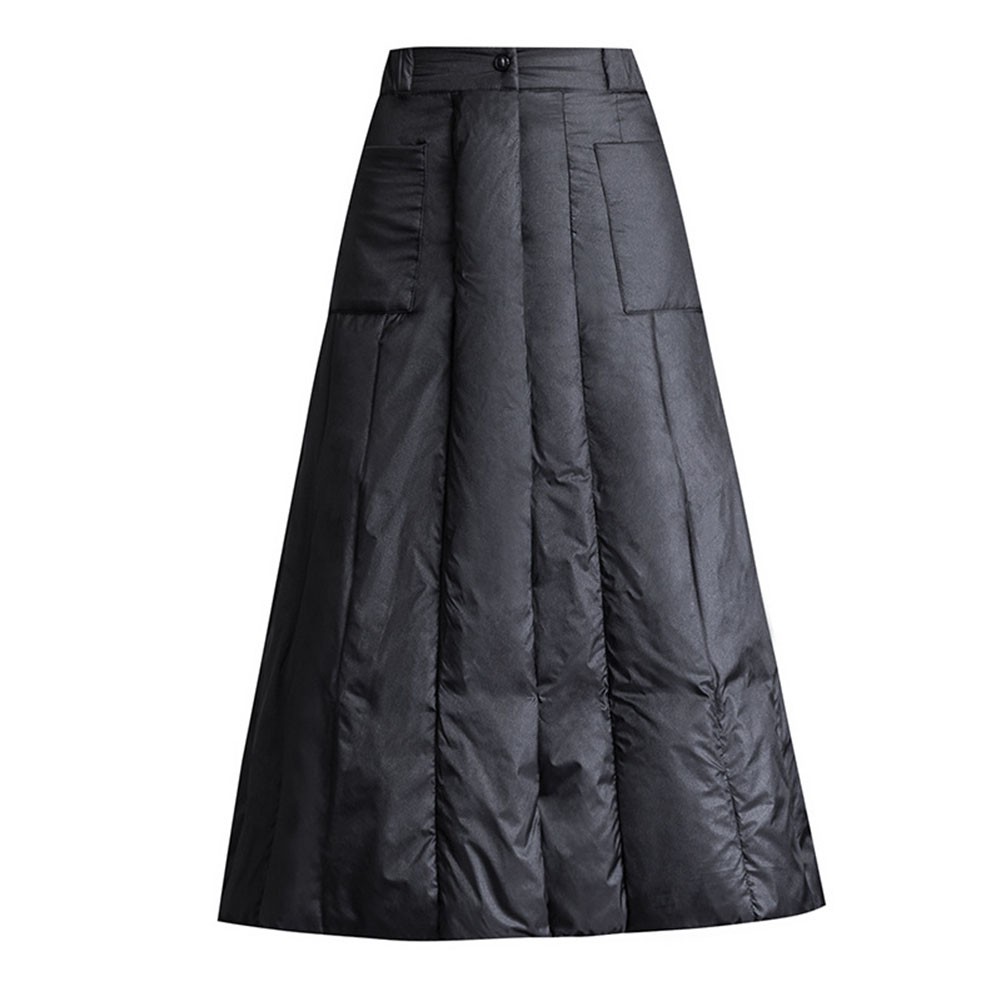 New Down Skirt Down Dress Outdoor Snow Keeps Warm Bigger Tight Elastic De