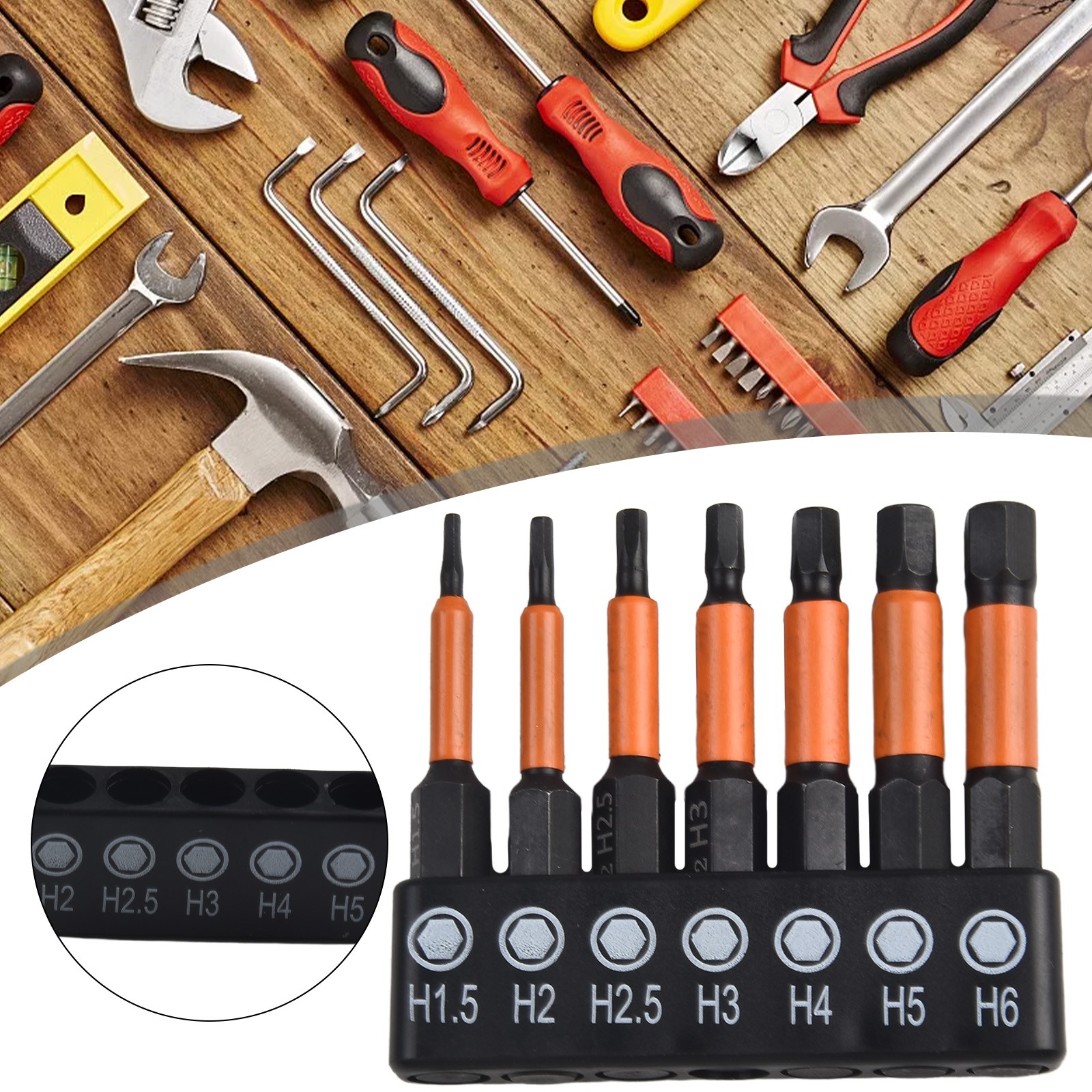 8-teiliges Phillips-Schraubendreher-Bit Set – Magnetisch, Sechskantschaft 1/4", Aus S2-Legierungsstahl