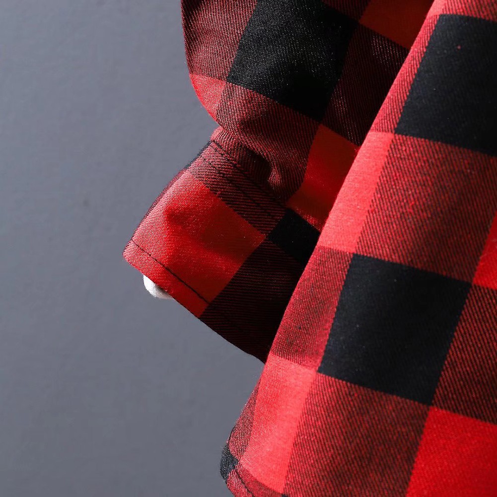Modern Men's Lapel Tops Button Down Shirts Checkered Baggy Coat Casual Fashion - Picture 21 of 23