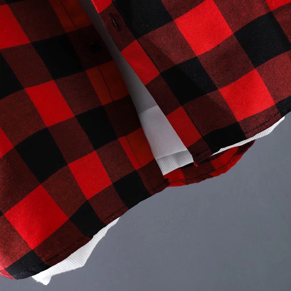 Modern Men's Lapel Tops Button Down Shirts Checkered Baggy Coat Casual Fashion - Picture 15 of 23
