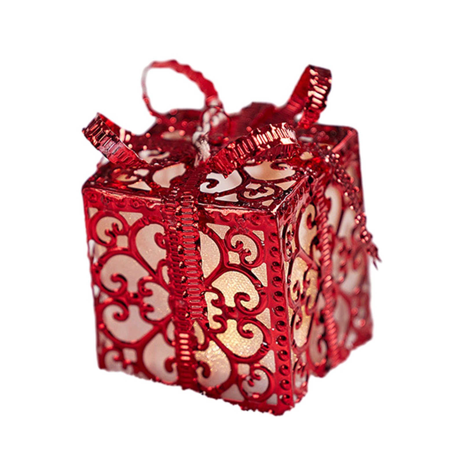 Exquisitas bolas rojas de Navidad para adornos colgantes de árbol de ceremonia