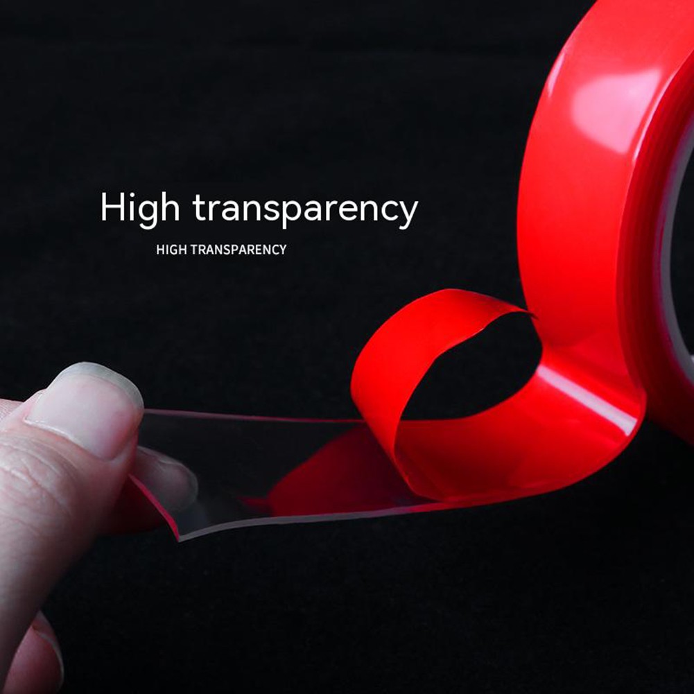 Rote Folie transparent Acryl Nano Band doppelseitig für lang anhaltende  Haftung