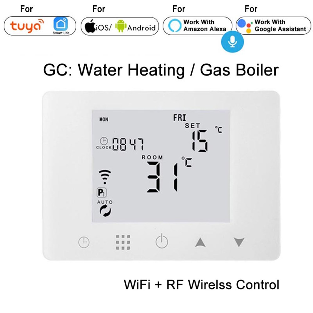 Termostato Wifi per caldaia a gas / acqua, display Lcd (schermo tn