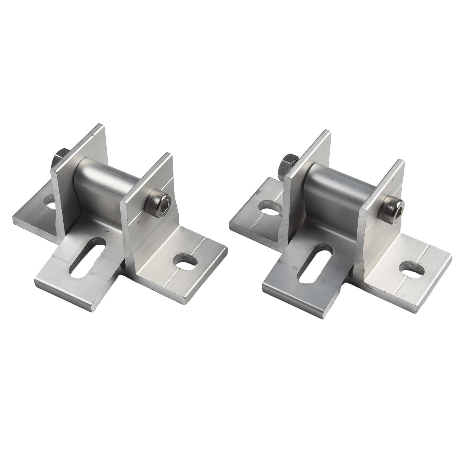 Adjustable Short Brackets Aluminum Alloy End Clamp Kit Silver Brand New - Photo 8/12