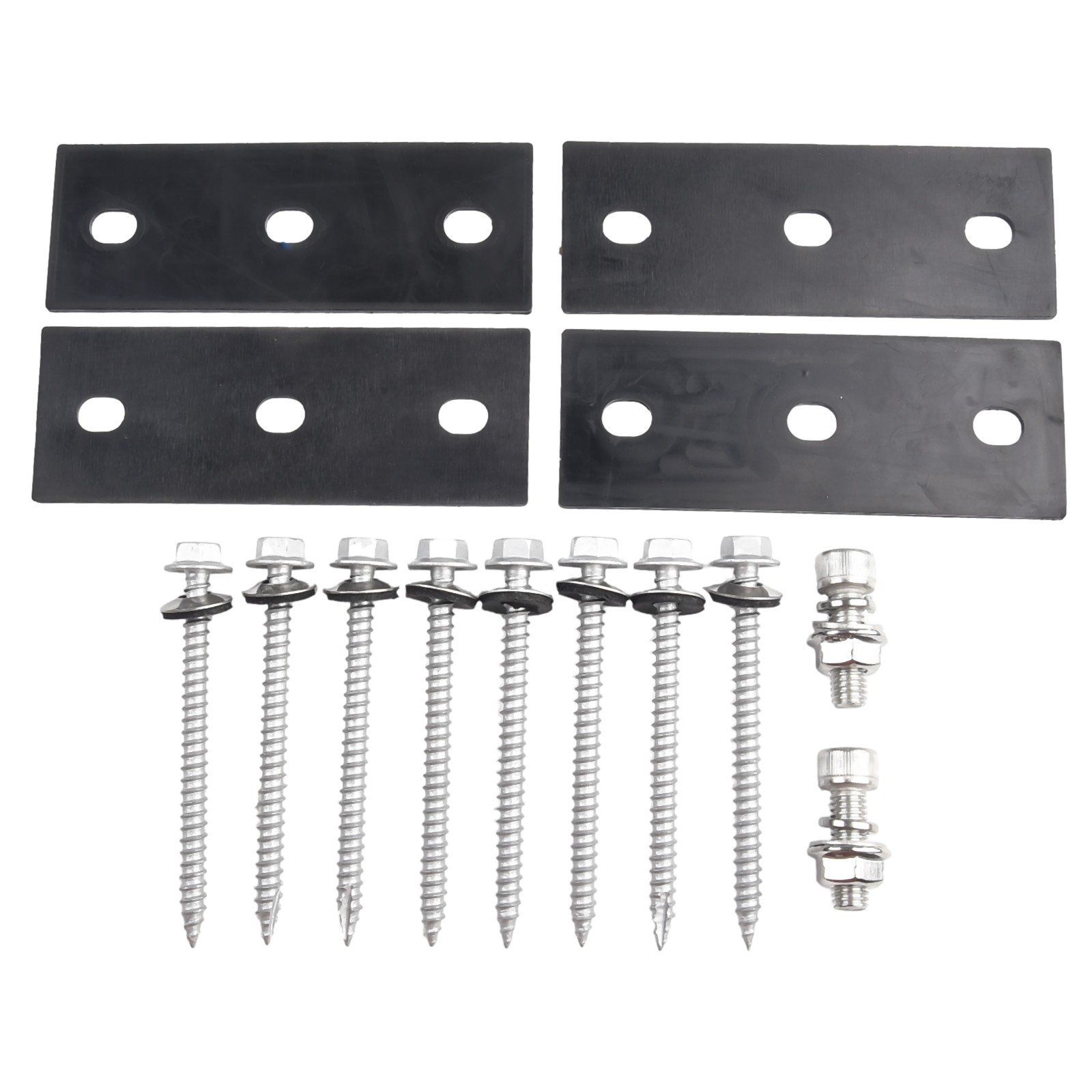 Adjustable Short Brackets Aluminum Alloy End Clamp Kit Silver Brand New - Photo 4/12