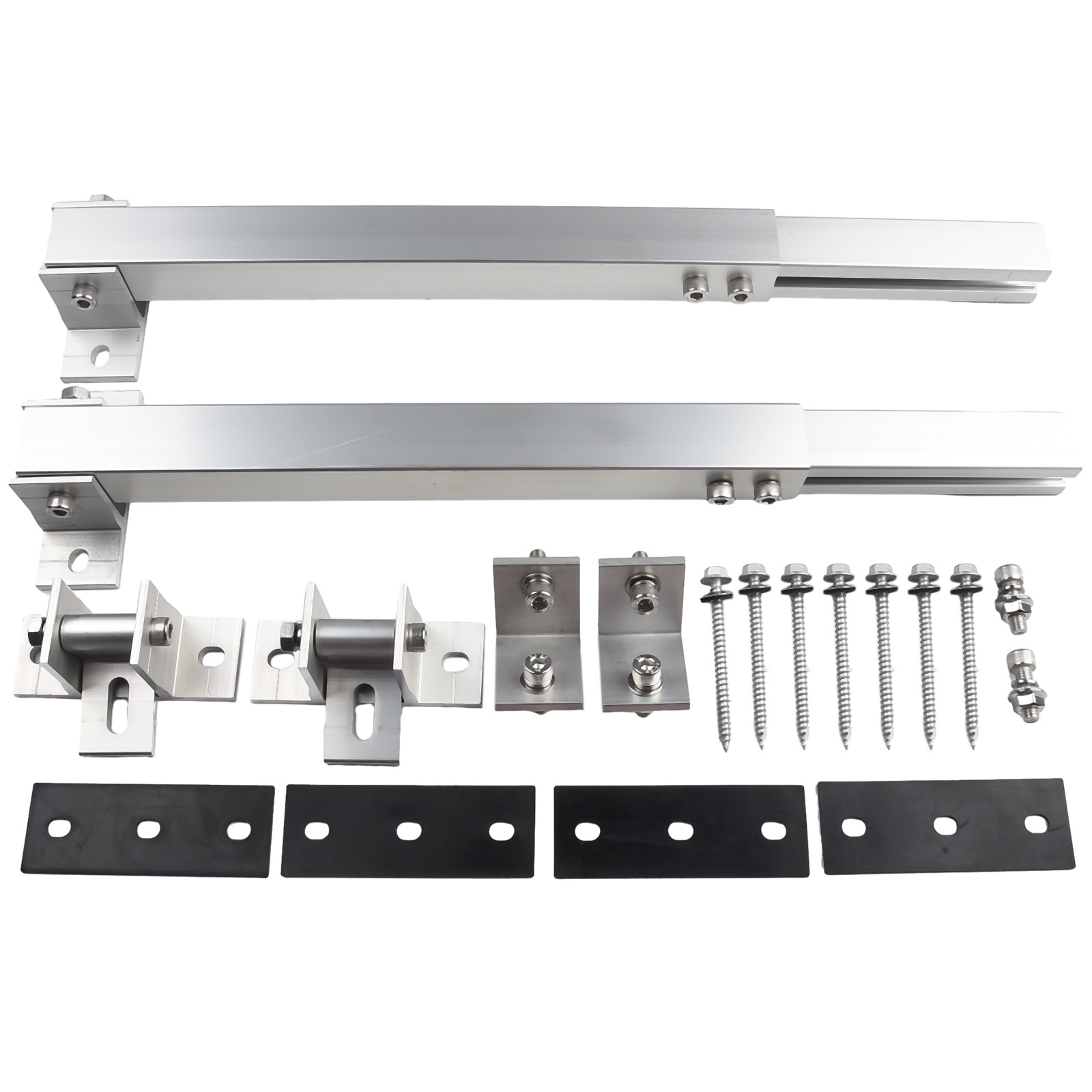 Adjustable Short Brackets Aluminum Alloy End Clamp Kit Silver Brand New - Photo 6/12