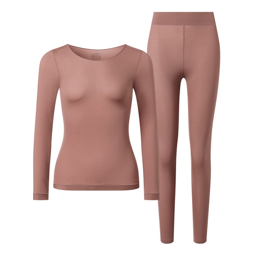 Warm and Stylish Thermal Underwear Women Set Bottoming Top in Cold