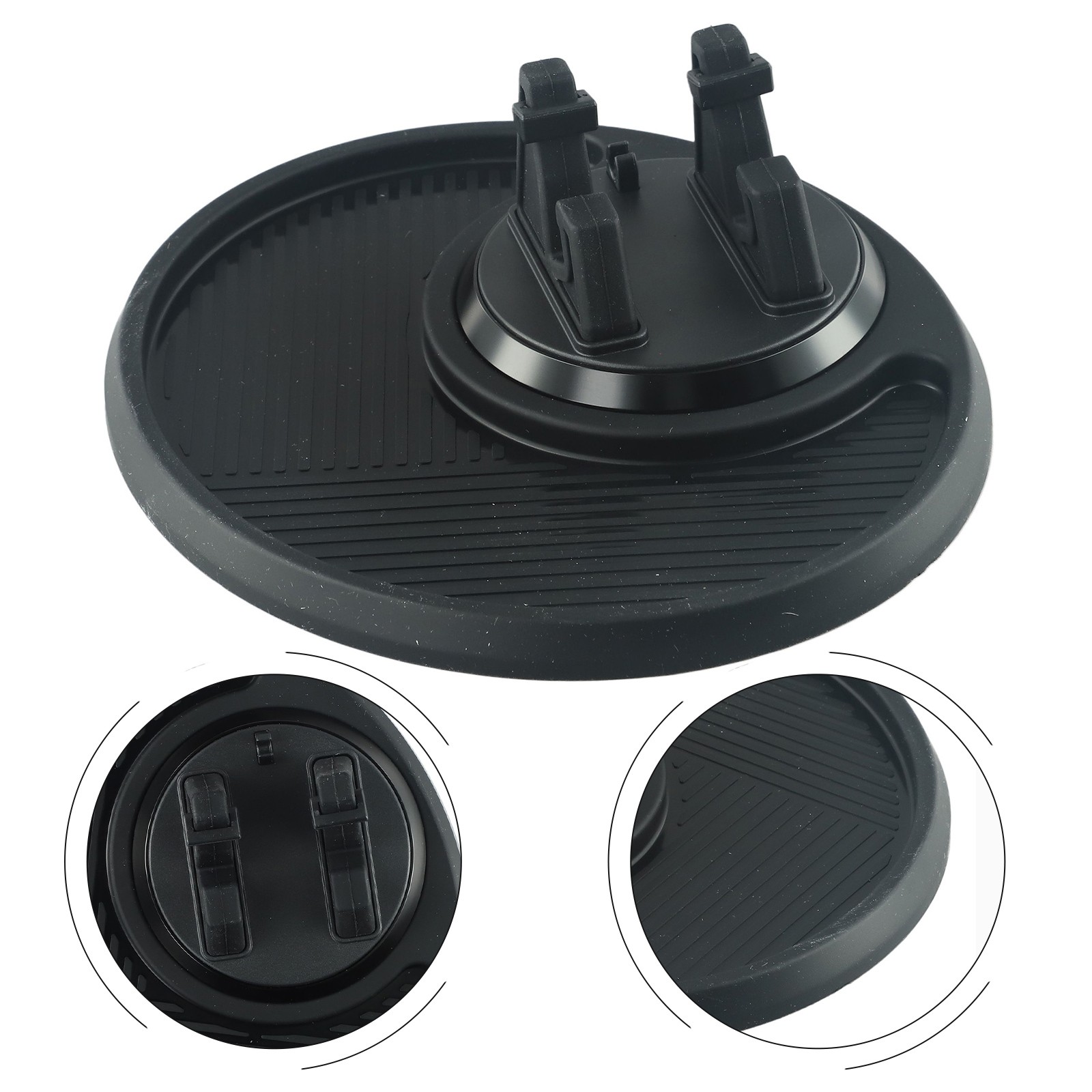 Support téléphone auto antidérapant accessoires voiture 14,5x5,5x16cm noir ma - Photo 16 sur 25