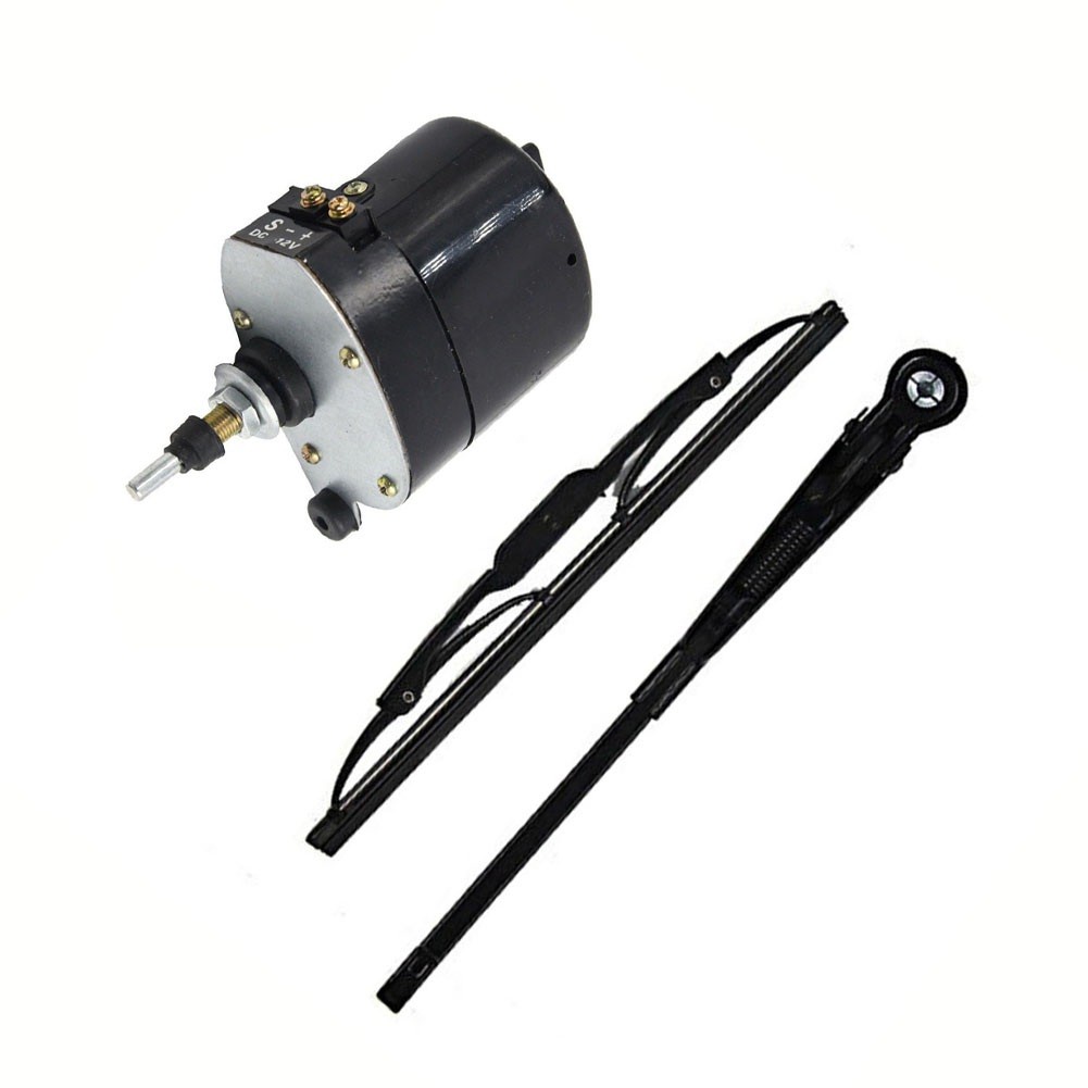 Versatile windshield wiper motor with blades for fishing boats and RVs