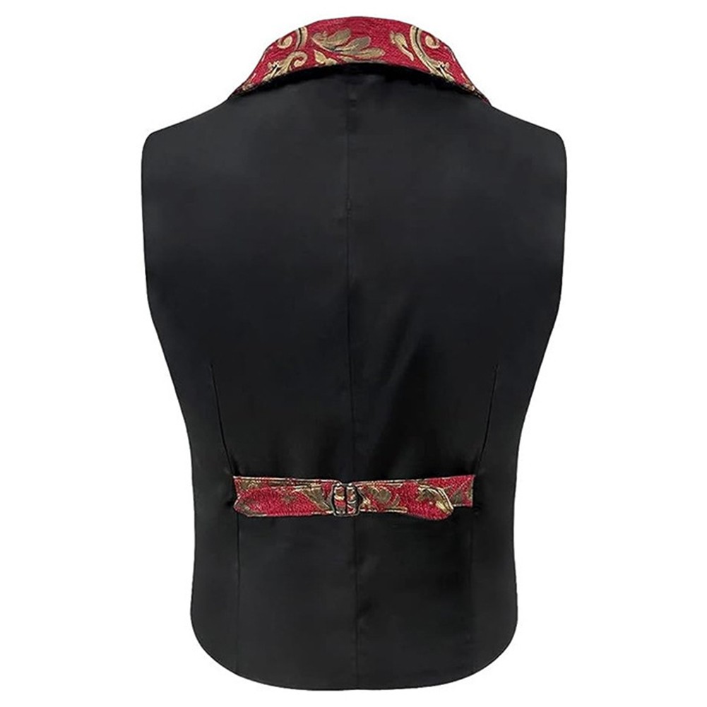 Gothic Steampunk Waistcoat Men's Victorian Cosplay Vest with Formal Design - Picture 34 of 48