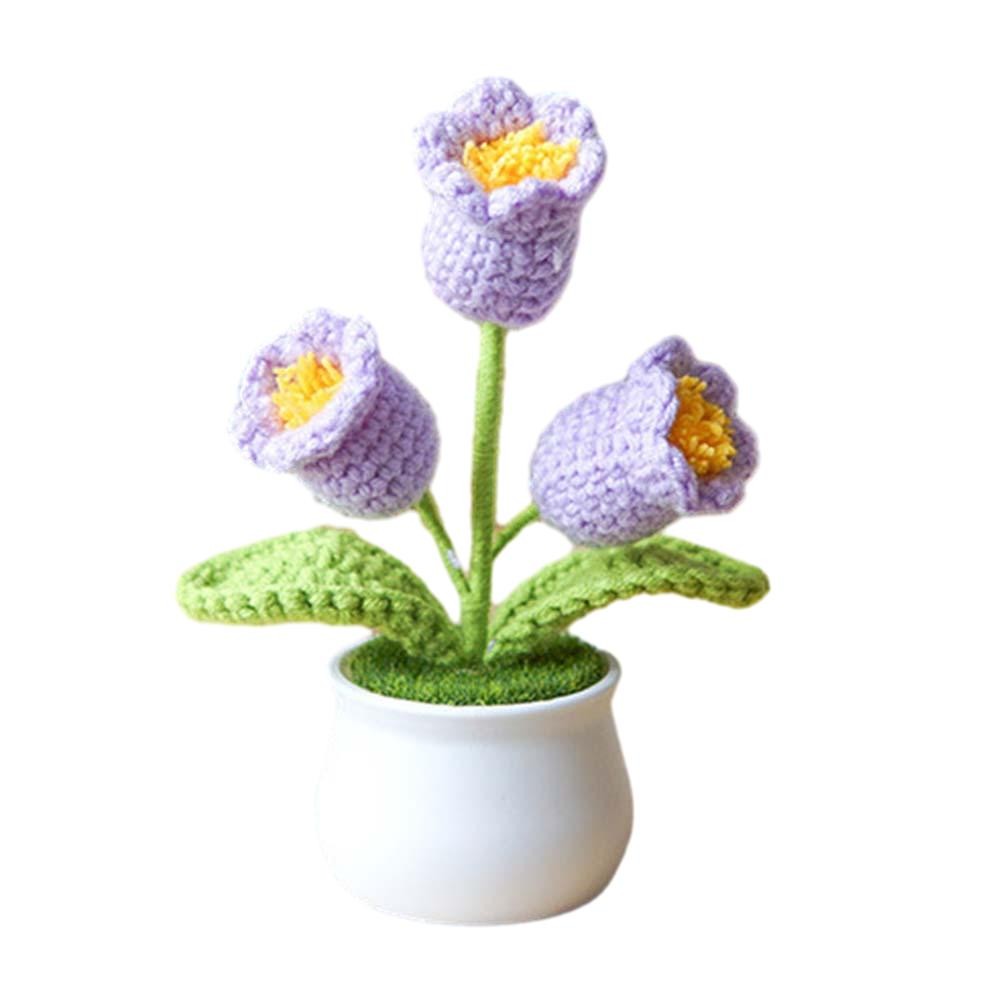 Simulated plant bonsai with intricate crochet design buy with confidence