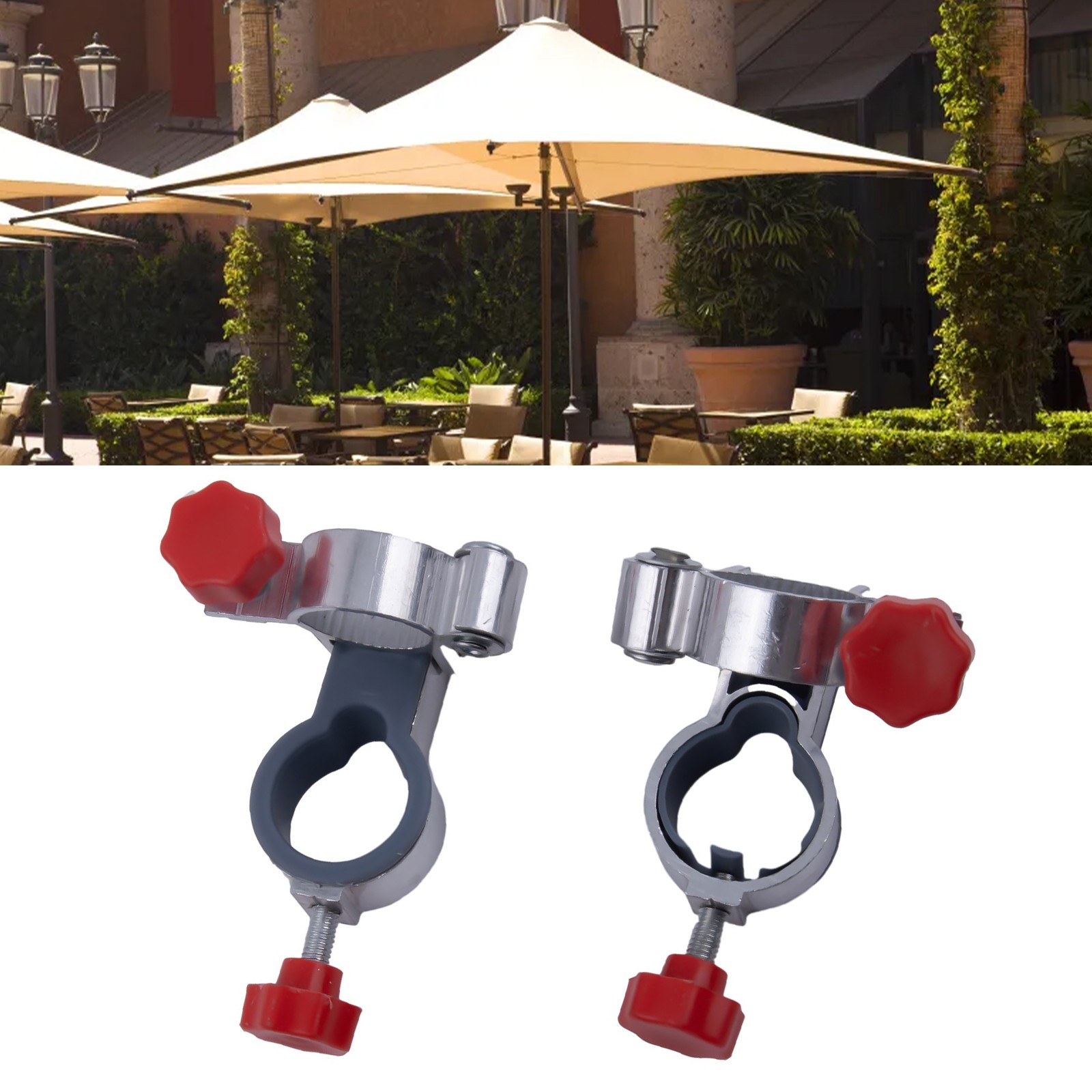 2x Fishing Chair Umbrella Stand Clamp Beach Outdoor Umbrella Holder Clip  for