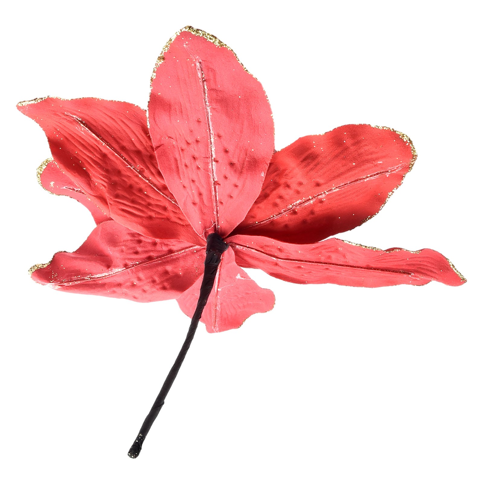 Glittery Poinsettia Fiore Appeso Ornamento per Natale Festa Decorazione Albero - Foto 29 di 46