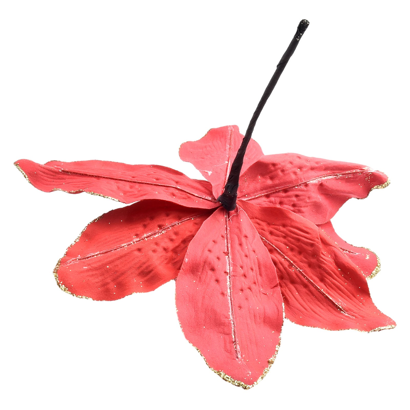 Glittery Poinsettia Fiore Appeso Ornamento per Natale Festa Decorazione Albero - Foto 30 di 46