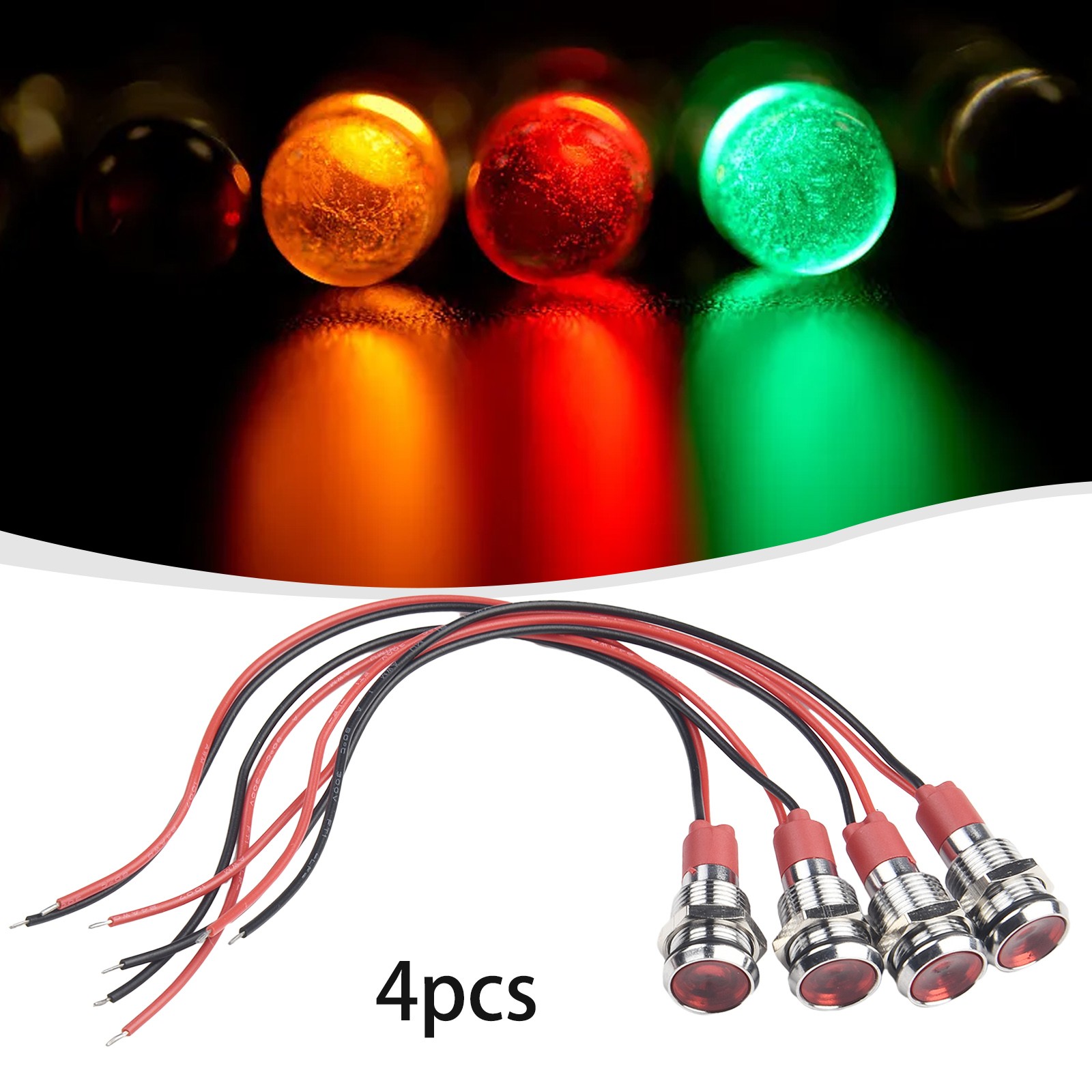 4PCS 10mm LED Indicator Lights with Waterproof Rating for Heavy Duty Use - Picture 28 of 62