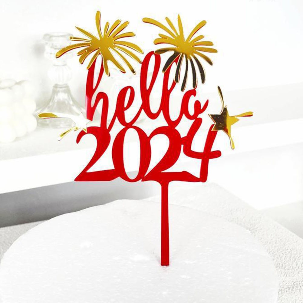 2024 New Year Acrylic Cake Decoration Cake Topper Acrylic Happy New Year  Party;