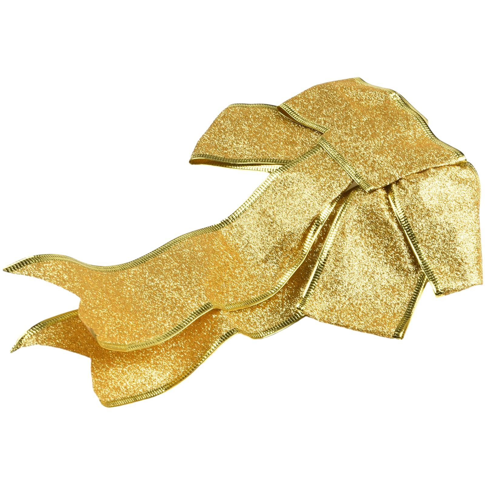 Schleifendeko Weihnachtsschleife Dekoration Weihnachtsschmuck Stoff Glitzer - Bild 18 von 40
