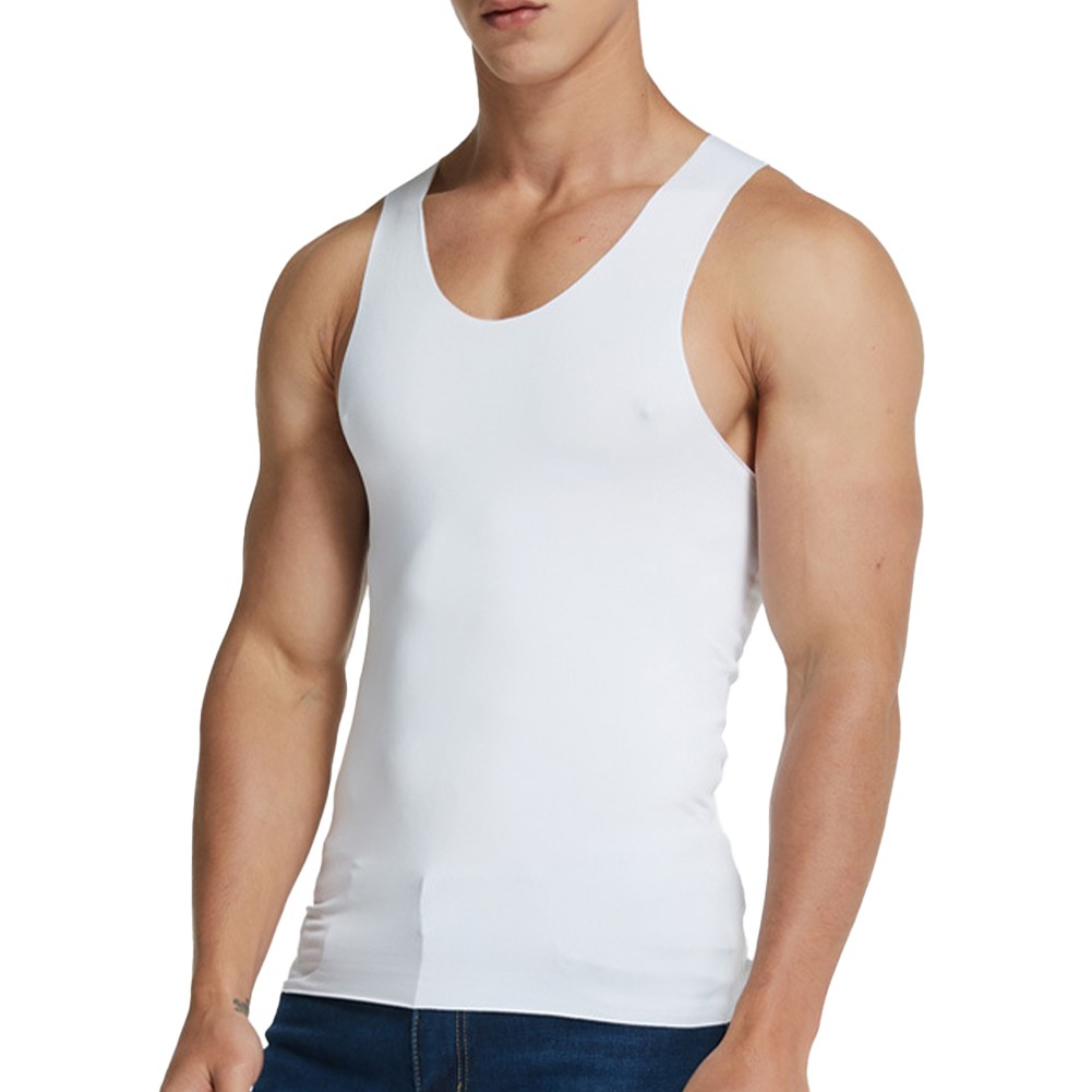 Men’s Casual Hurdling Tees Seamless Sleeveless Tank Top with High Elasticity