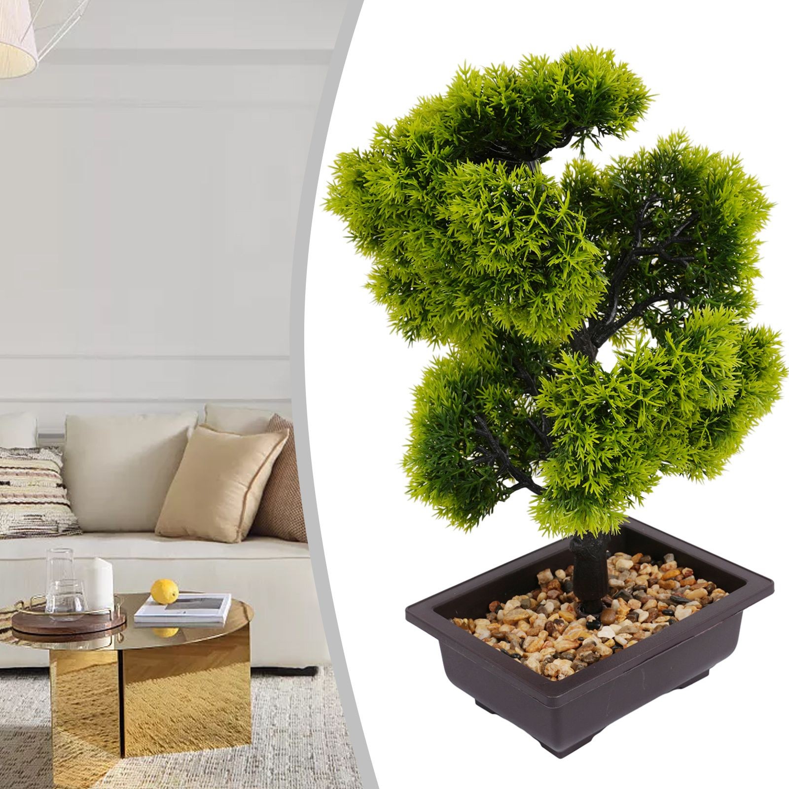 Schreibtisch Künstlich Bonsai 22cm Falsche Heim Pflanze Plastik Pflanzen Zubehör