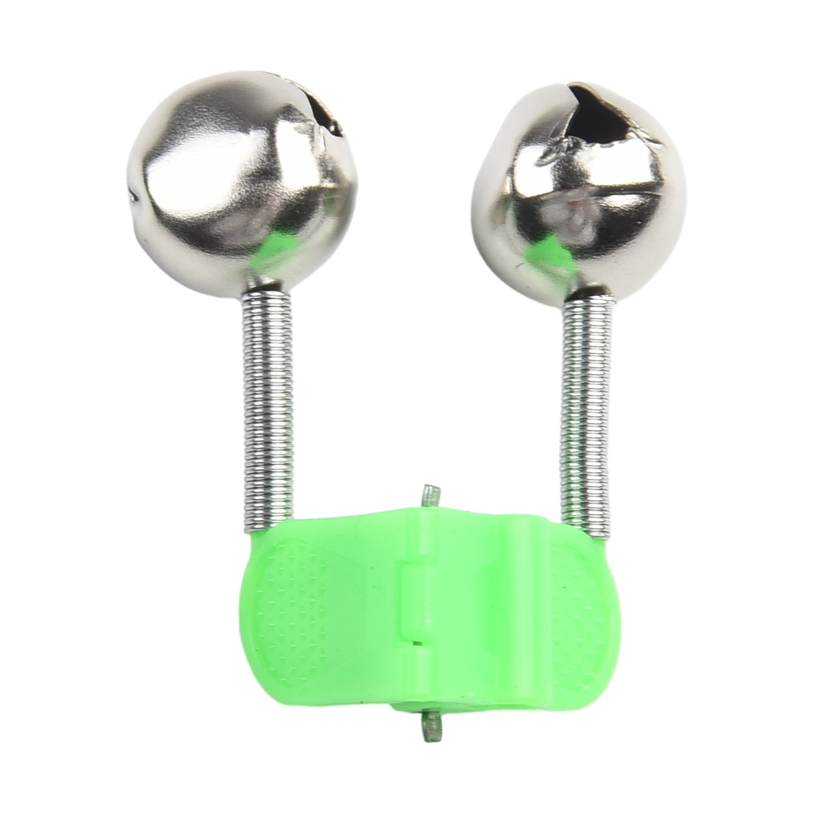 Green+Silver Fishing Bite Alarms Clip Bells Ring 10pcs (72