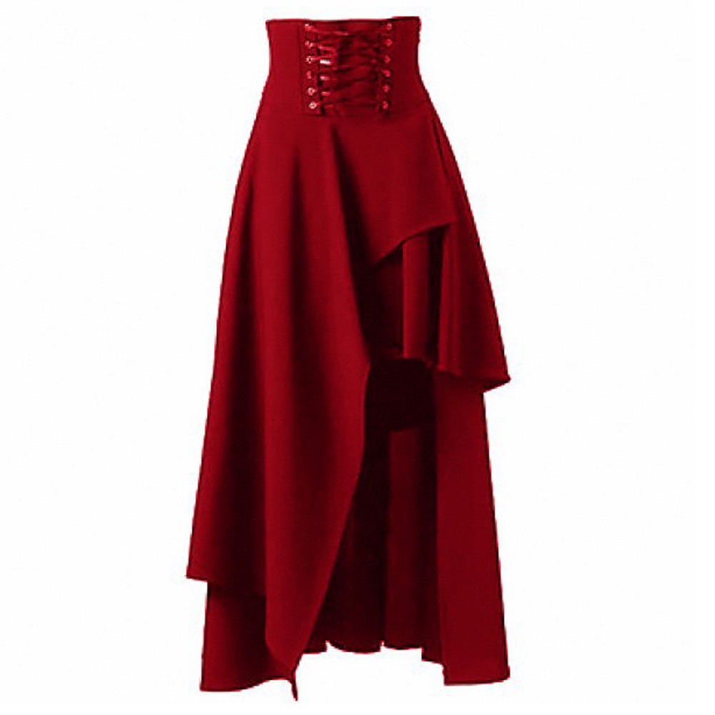 Victorian Burlesque Black Bustle Skirt Gothic Steampunk Corset Costume - Picture 13 of 16