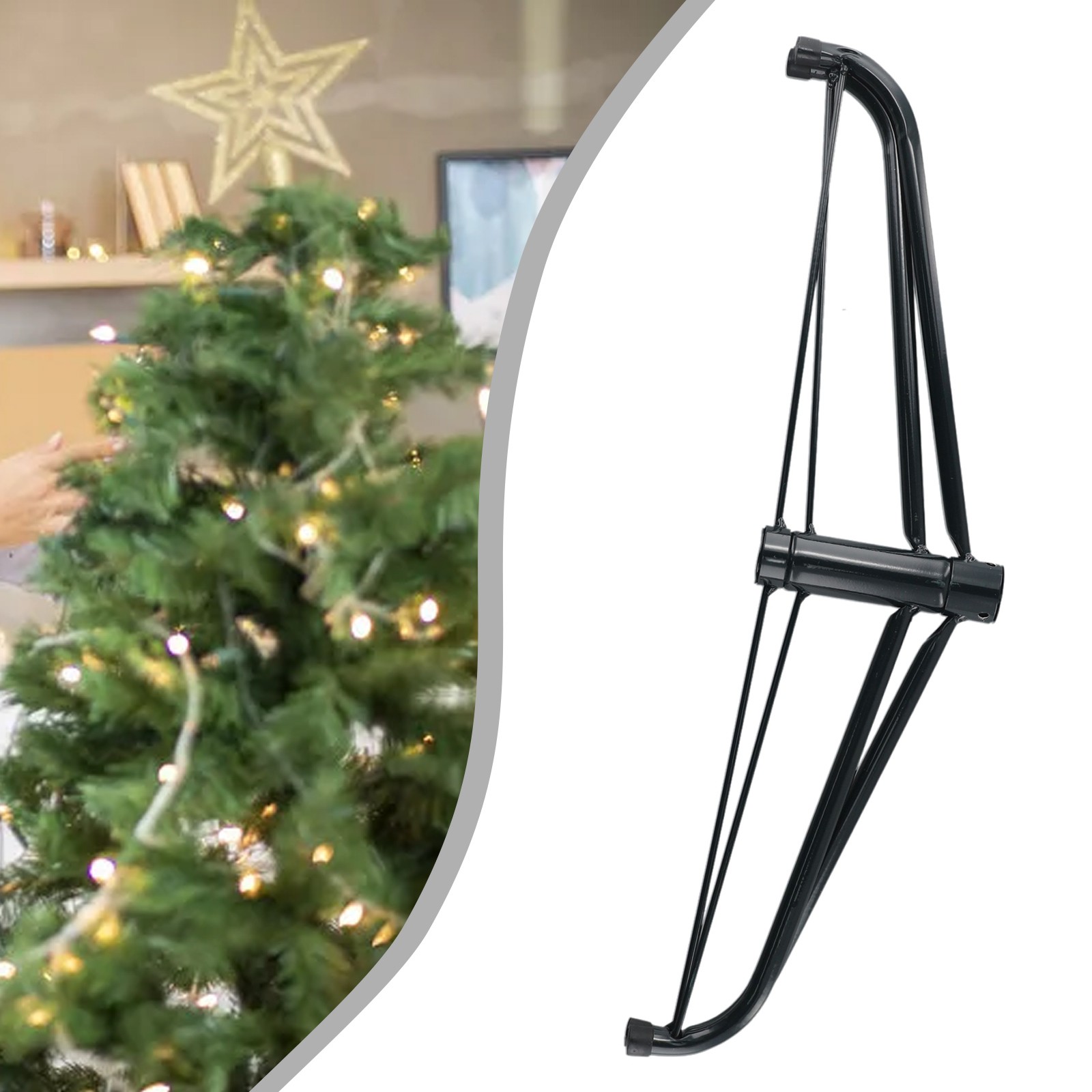 Folding Christmas Tree Iron Tripod, Christmas Tree Metal Base Bracket Decoration - Picture 46 of 49
