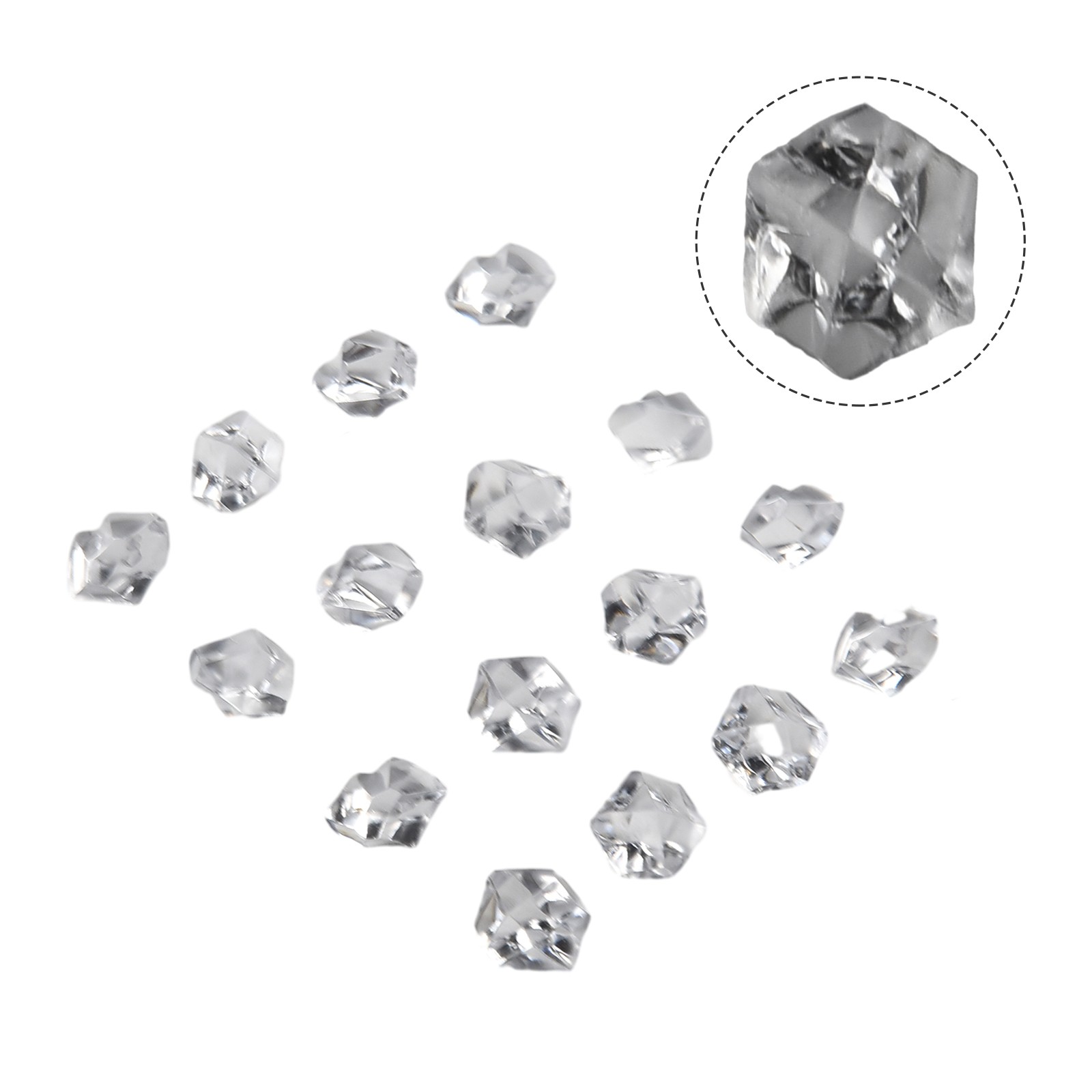 Utile Acrilico Pietra Gemma Ghiaccio Rocks 150pcs Cristallo Gadget Regalo Multi - Foto 2 di 60