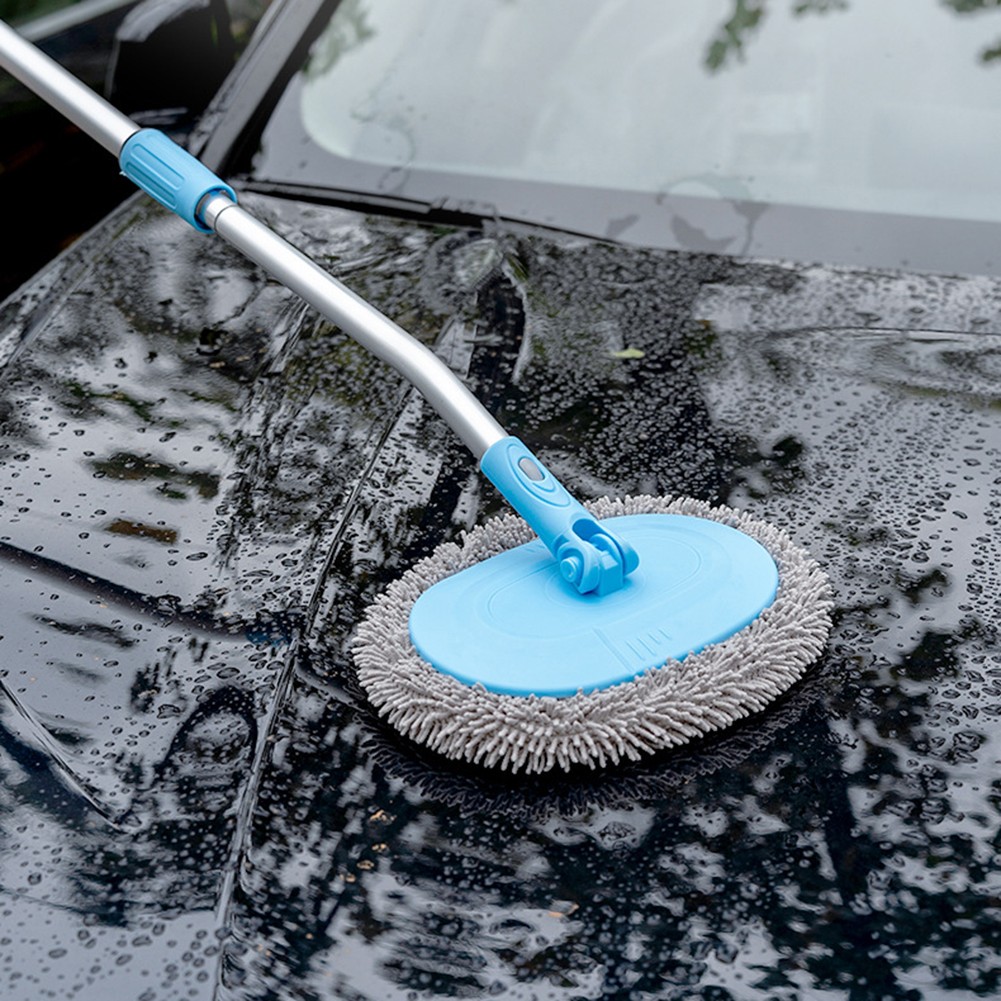 Telescopic Car Wash Brush Kit with Adjustable Long Handle for Vehicle Cleaning