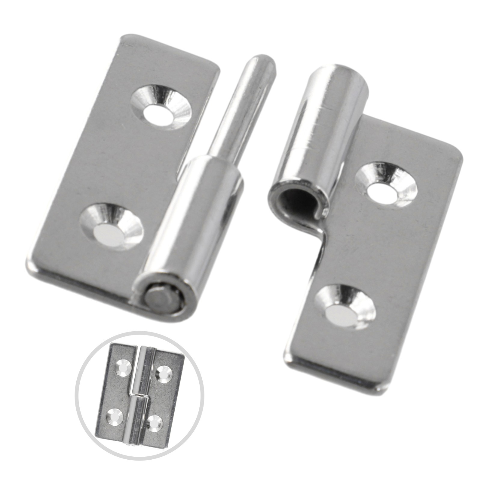Smooth with Flag Lift Off Door Hinge in Stainless Steel Material