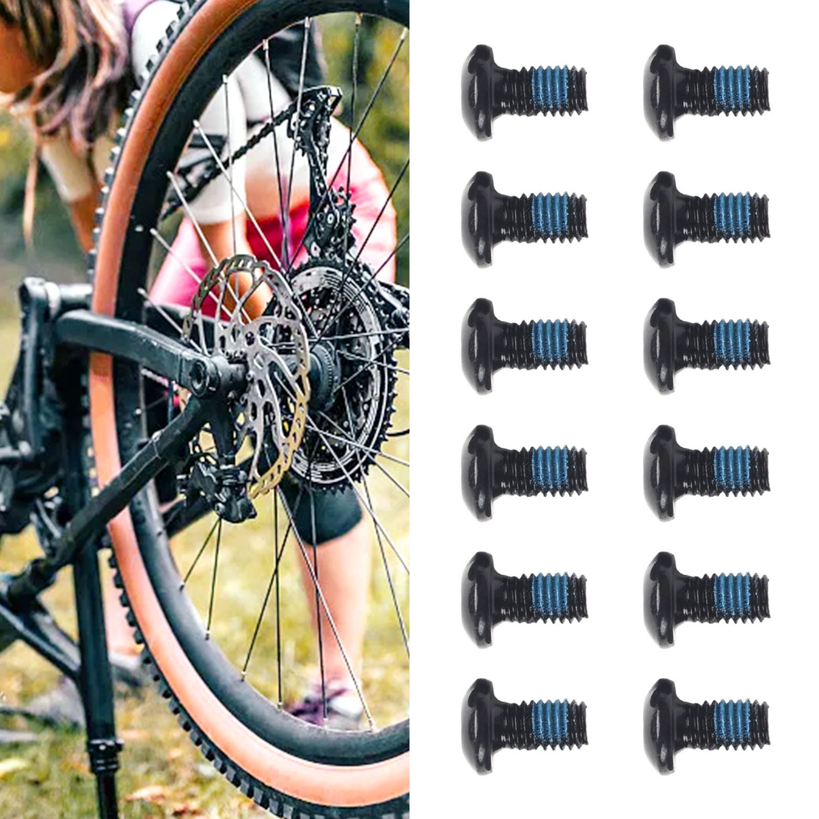 Set of 12 M5x9mm Steel Bolts for Disk Brake Rotors Vibrant Colors Available - Picture 28 of 49