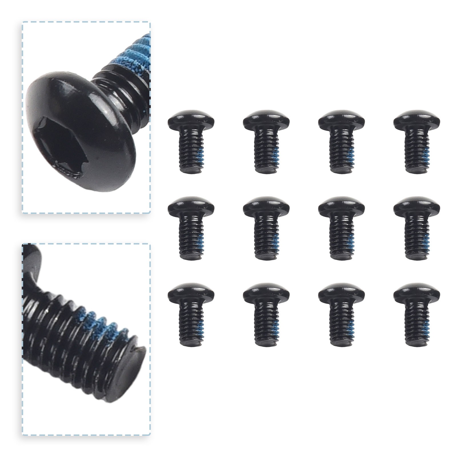 Set of 12 M5x9mm Steel Bolts for Disk Brake Rotors Vibrant Colors Available - Picture 26 of 49