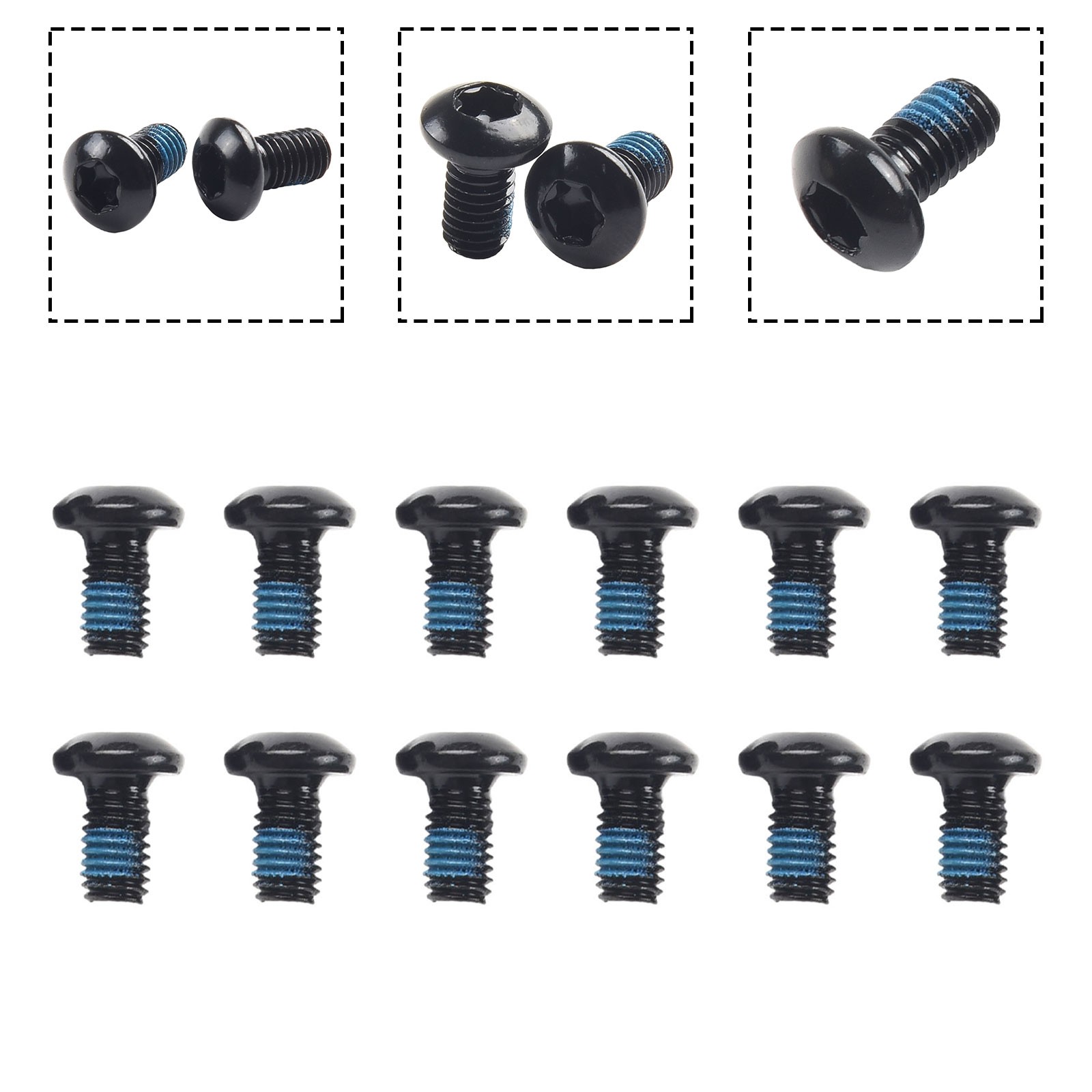 Set of 12 M5x9mm Steel Bolts for Disk Brake Rotors Vibrant Colors Available - Picture 27 of 49