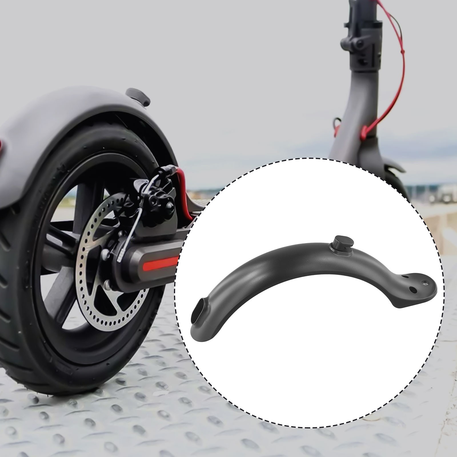 Parafango Posteriore Scooter Elettrico Bianco per Xiaomi M3651S con Protezione A - Picture 18 of 35