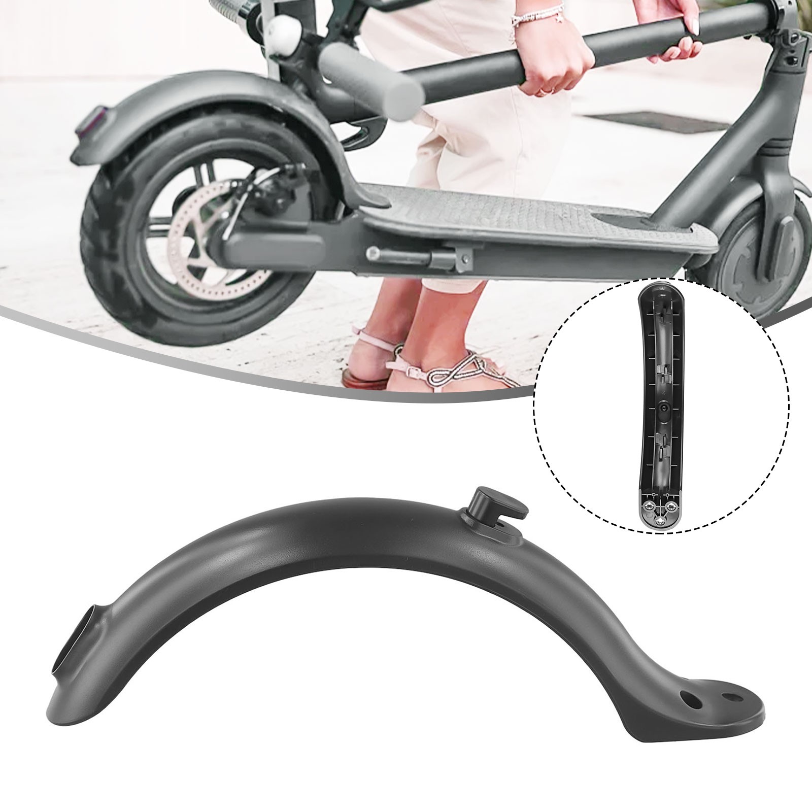 Parafango Posteriore Scooter Elettrico Bianco per Xiaomi M3651S con Protezione A - Picture 17 of 35