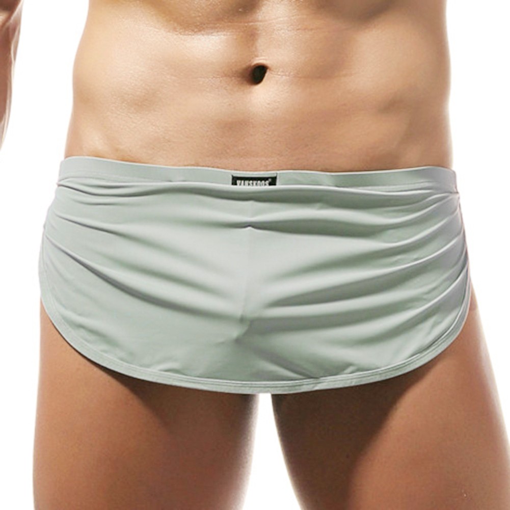 Men's Sexy Underwear Shorts with Thong Elastic Trunks and Breathable Material - Picture 13 of 16