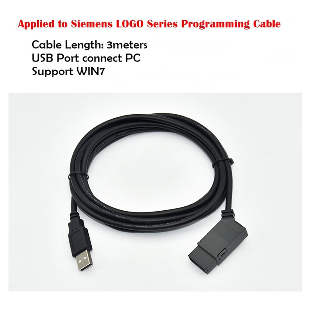 For Siemens Logo Series USB CABLE with Circuit Protection Measures in Black
